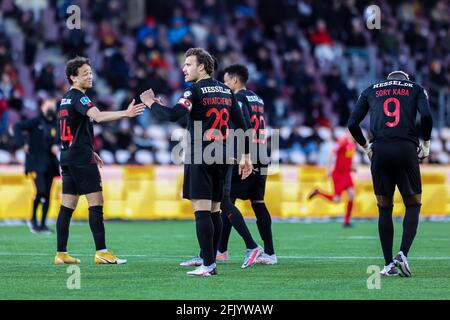 Farum, Danemark. 26 avril 2021. Erik Sviatchenko (28) du FC Midtjylland vu pendant le match 3F Superliga entre le FC Nordsjaelland et le FC Midtjylland en droit de Dream Park à Farum. (Crédit photo : Gonzales photo/Alamy Live News Banque D'Images