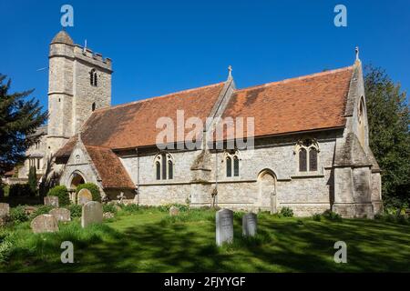 Angleterre, Oxfordshire, petite église de Wittenham Banque D'Images