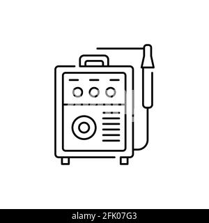 Icône de ligne de couleur de machine à souder. Pictogramme pour page Web, application mobile, Promo. Élément de conception UI UX GUI. Contour modifiable. Illustration de Vecteur