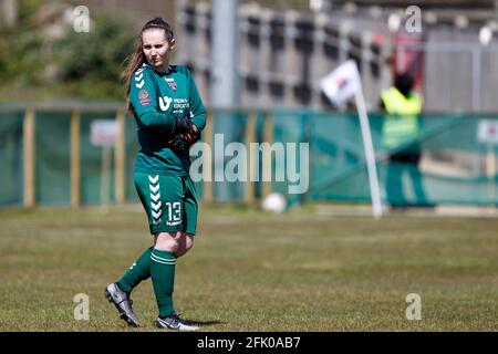 DARTFORD, Royaume-Uni, AVRIL 25 : Megan Borthwick de Durham W.F.C pendant le championnat FA féminin entre Charlton Athletic Women et Durham Women at Banque D'Images