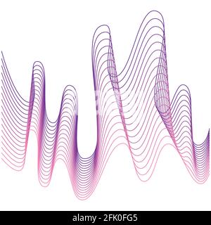 motif abstrait ondes colorées transition de spectre dégradé transparent vibration numérique arrière-plan Banque D'Images