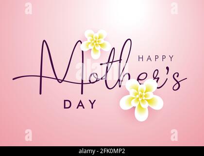 Happy Mother's Day élégante bannière florale affiche design, réaliste fleur illustration papier peint bannière vectorielle Illustration de Vecteur