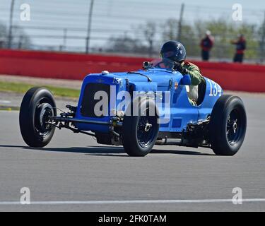 Julian Grimwade, Frazer Nash monoplace, Allcomers Scratch Race, VSCC, GP Itala Trophy Race Meeting, Silverstone, Northamptonshire, Angleterre, 17th A Banque D'Images