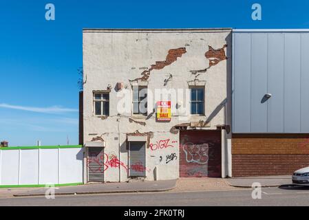 Une petite usine a été désinstallée sur Bradford Street à Digbeth, Birmingham, Royaume-Uni Banque D'Images