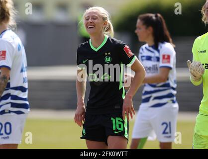 Firo: 04/25/2021 Fuvuball: Soccer: 1er Bundesliga Flyer alarme femmes Bundesliga femmes MSV Duisburg - VfL Wolfsburg Rebecka Blomqvist, VfL | usage dans le monde entier Banque D'Images