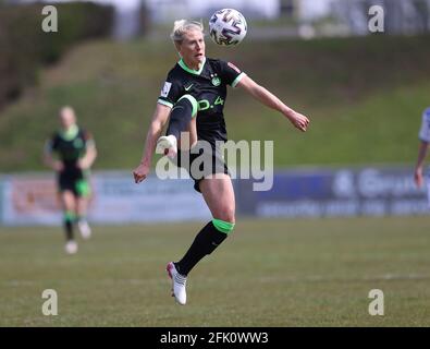 Firo: 04/25/2021 Fuvuball: Soccer: 1er Bundesliga Flyer alarme femmes Bundesliga femmes MSV Duisburg - VfL Wolfsburg Rebecka Blomqvist, VfL | usage dans le monde entier Banque D'Images