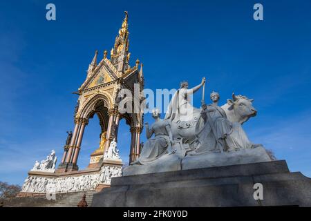 The Albert Memorial, Kensington, Londres, Royaume-Uni, Europe Banque D'Images