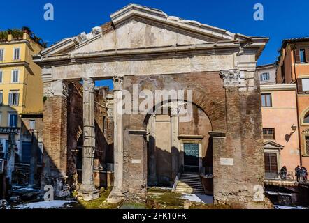 Théâtre Marcello, Ghetto juif, Portico d'Ottavia, Rome; Lazio; Italie ; Europe Banque D'Images