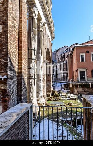 Théâtre Marcello, Ghetto juif, Portico d'Ottavia, Rome; Lazio; Italie ; Europe Banque D'Images