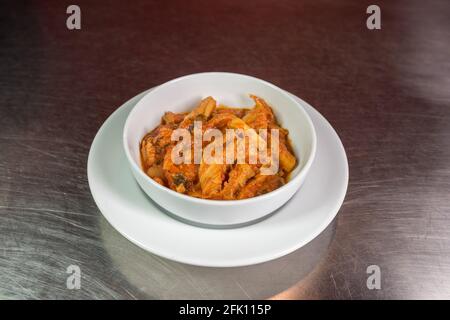 Trippa alla romana, tripe romaine, un plat traditionnel de cuisine romaine, Rome, Lazio, Italie, Europe Banque D'Images