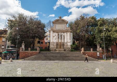 Piazza Trilussa, via della Scala, Trastevere, Roma, Lazio, Italie, Europa Banque D'Images