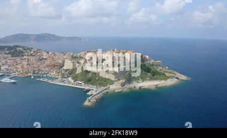 Citadelle istorique de Calvi, belle ville sur l'île de Corse, France, Europe Banque D'Images