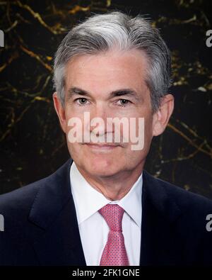 Jerome Powell. Portrait du 16e président de la Réserve fédérale, Jerome Hayden 'Jay' Powell (b. 1953), photo officielle Banque D'Images