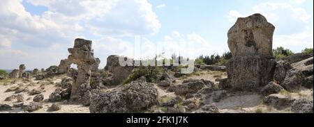 pobiti kamani aussi connu comme le désert de pierre, près de varna, bulgarie Banque D'Images