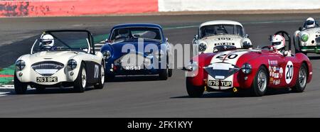 Jonathan Abecassis, Austin Healey 100/4, Matthew Collings, Austin Healey 100M, Roddie Feilden, Simon Jefferies, Aston Martin Mk III, Martin Stowe, MG Banque D'Images