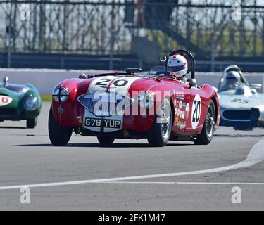 Jonathan Abecassis, Austin Healey 100/4, FISCAR Historic 50's, Hawthorn Trophy Cars, Hawthorn International et Tom Cole Trophies Race pour les années 1950 de SRAP Banque D'Images