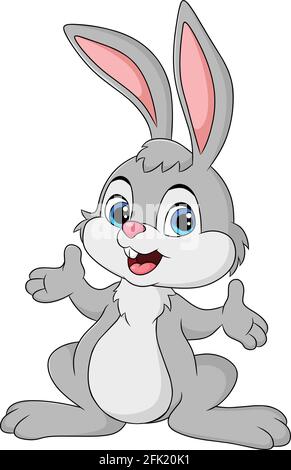 Illustration de dessin animé animal mignon de lapin Illustration de Vecteur