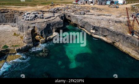 Zone du phare de Portland Bill Banque D'Images