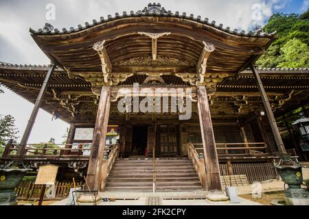 Temple de Shoshazan Engyo-ji Engyoji, Mont Shosha. 書写山圓教寺. Célèbre temple bouddhiste japonais, également l'emplacement pour le film 'le dernier Samouraï'. Japon. Banque D'Images