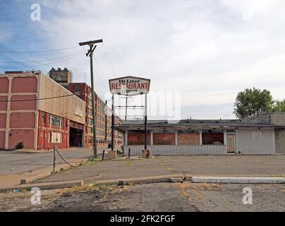 À bord du restaurant Hi litre, Detroit, Michigan, États-Unis Banque D'Images