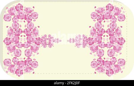 Lit de roses rouges sur fond abstrait Illustration de Vecteur