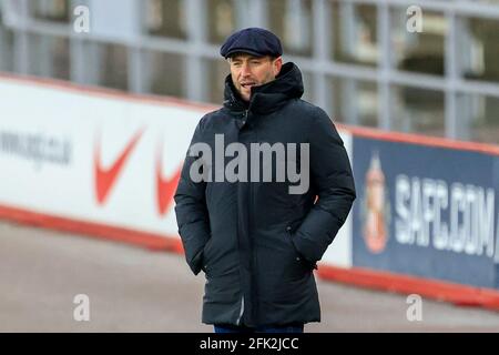 Lee Johnson, responsable de Sunderland, pendant le match Banque D'Images