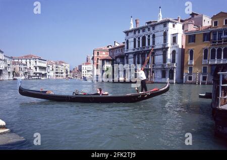 Télécabine sur le Grand Canal.Venise.Italie. Banque D'Images