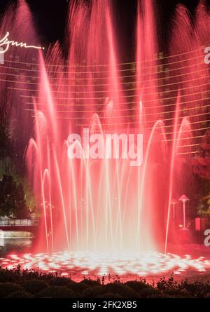 Wynn Dancing Fountain, Las Vegas, Nevada Banque D'Images