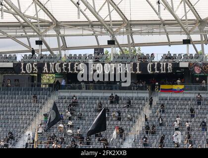 Los Angeles, Texas, États-Unis. 17 avril 2021. Une vue générale du banc de Californie Stadium lors d'un match de football de ligue majeure entre LAFA et Austin FC le 17 avril 2021 à Los Angeles, Californie. Crédit : Scott Coleman/ZUMA Wire/Alay Live News Banque D'Images