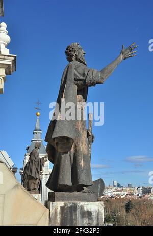 Dôme de la cathédrale de Santa María la Real de la Almudena, Madrid, Espagne Banque D'Images