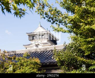 Tour blanche du château de Kokura à Kitakyushu, Japon Banque D'Images