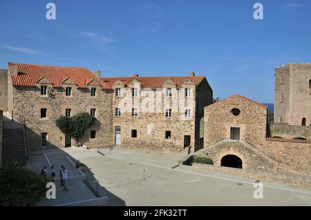 Château royal de Collioure-France Banque D'Images