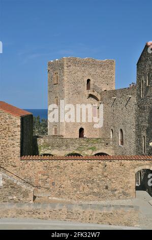 Château royal de Collioure-France Banque D'Images