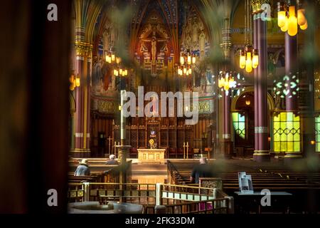 Intérieur de la cathédrale de la Madeleine, Salt Lake City, Utah, États-Unis Banque D'Images