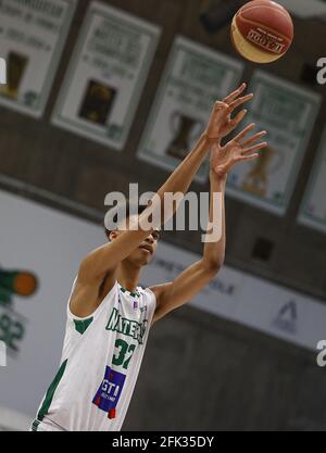 Referee and CORDINIER Isaïa of Nanterre 92 during the LNB Pro A Jeep Elite  Nanterre 92 v Limoges basketball match on April 27, 2021 at Palais des  Sports in Nanterre, France. Photo