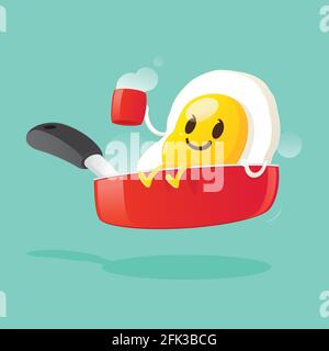 Bon matin, sourire pour petit-déjeuner sucré, Vector illustration Illustration de Vecteur