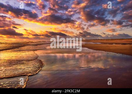 Anderby Creek Beach dans le Lincolnshire, Angleterre. Banque D'Images