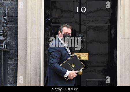 ROYAUME-UNI. 28 avril 2021. Downing Street Londres 28 avril 2021. Mark Spencer le whip en chef arrive au N10. Crédit : MARTIN DALTON/Alay Live News Banque D'Images