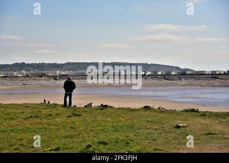 Vacances dans la baie de Trecco, baie de Trecco, Porthcawl, Bridgend , pays de Galles du Sud. De plus en plus de gens vont prendre un sraycation ou rester des vacances, 2021 été Banque D'Images