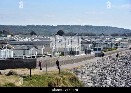 Vacances dans la baie de Trecco, baie de Trecco, Porthcawl, Bridgend , pays de Galles du Sud. De plus en plus de gens vont prendre un sraycation ou rester des vacances, 2021 été Banque D'Images