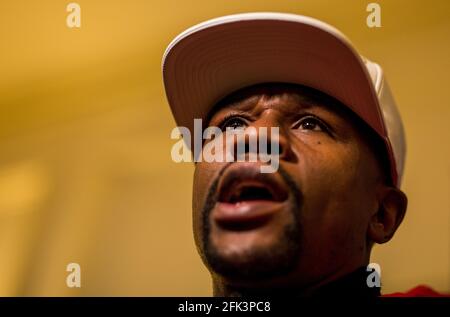 Photo du dossier datée du 07-03-2017 de Floyd Mayweather. Date de publication : le mercredi 28 avril 2021. Banque D'Images