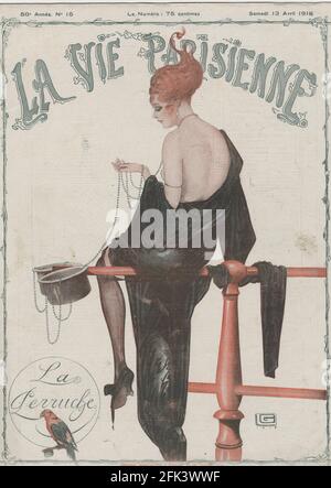 1910s France la vie parisienne Magazine couverture Banque D'Images