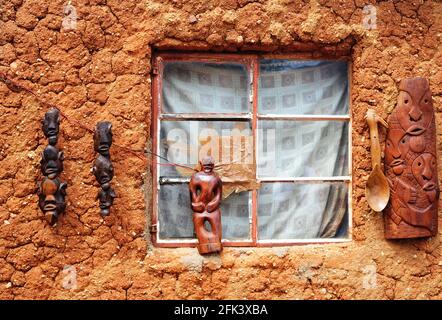 Artistes sur la route d'art Ribola de Limpopo en Afrique du Sud Banque D'Images