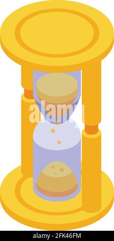 Icône de l'historique des achats en forme de sablier. Isométrique de l'historique d'achat icône de vecteur de sablier pour la conception de sites Web isolée sur fond blanc Illustration de Vecteur