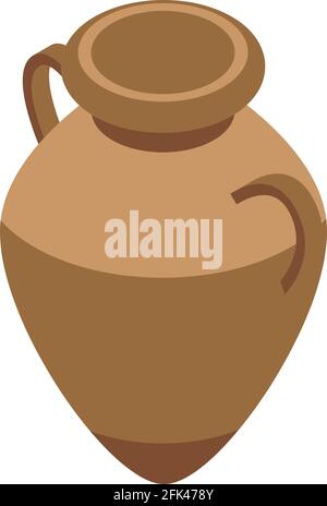 Icône d'amphore en poterie. Isométrique de la Pottery amphora vecteur icône pour la conception de sites Web isolé sur fond blanc Illustration de Vecteur