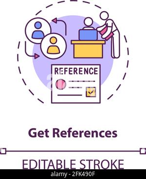 Icône de concept obtenir des références Illustration de Vecteur