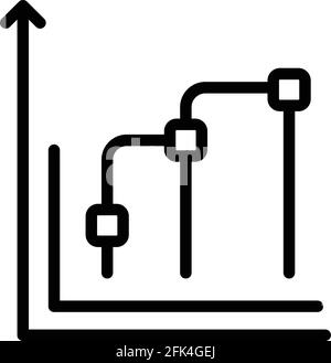 Icône études de marché du graphique de données. Aperçu graphique de données études de marché icône vectorielle pour la conception de sites Web isolée sur fond blanc Illustration de Vecteur