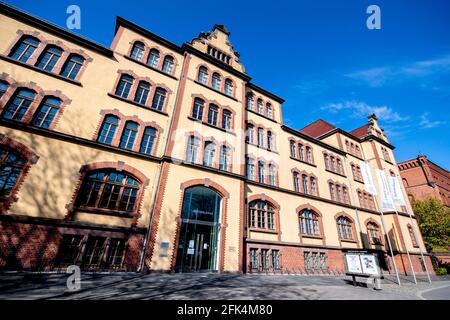 27 avril 2021, Basse-Saxe, Oldenburg: Le bâtiment de la bibliothèque d'état est situé au Pferdemarkt dans le centre-ville. La bibliothèque a été ouverte en 1792 en tant que bibliothèque publique ducale et sert aujourd'hui de bibliothèque régionale pour la partie nord-ouest de la Basse-Saxe. Photo: Hauke-Christian Dittrich/dpa Banque D'Images