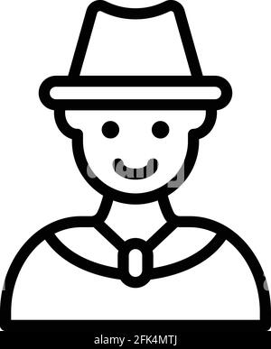 Icône Scout MAN. Outline Scout MAN vector icon pour la conception de sites Web isolé sur fond blanc Illustration de Vecteur