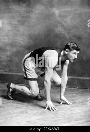 Jim Thorpe. Portrait de l'athlète américain et médaillé d'or olympique, James Francis Thorpe (1887-1953), c. 1910 Banque D'Images